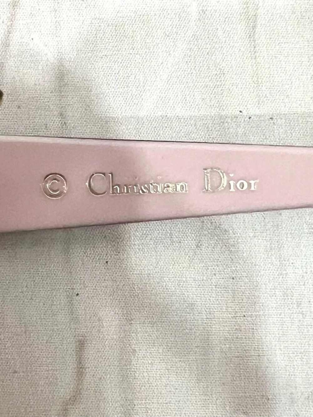 Christian Dior Purple Quilted Stem Half Rim Prescription Cat Eye Glass Frames